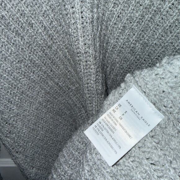 American Eagle Vneck Mini Sweater Dress Women's Gray size S - Picture 5 of 9